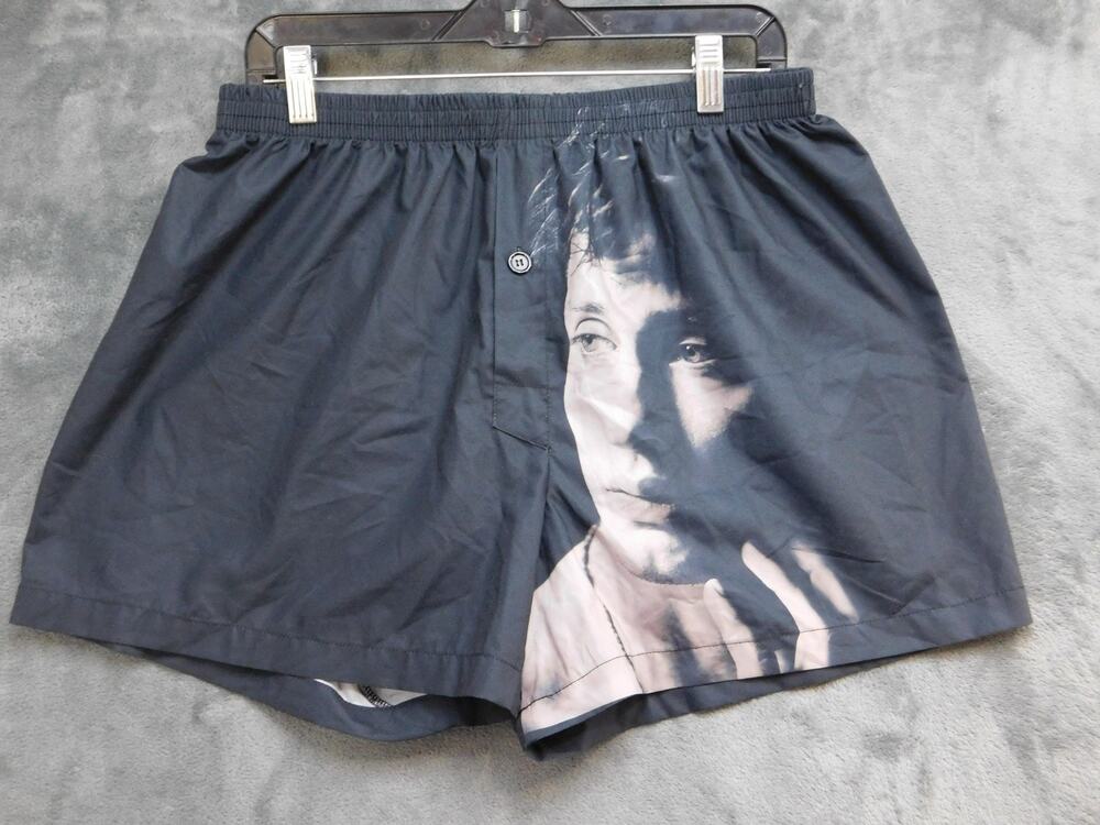 MATT RIFE Boxer Shorts Mens XL Black Microfiber Lightweight Face Graphic